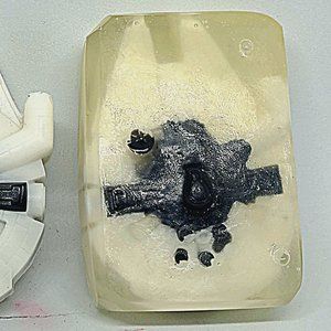 Vegan millennium falcon soap